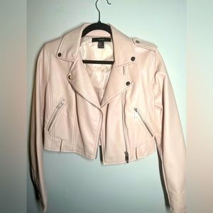 Cute Forever 21 leather jacket - with Silver Zippers - size Small